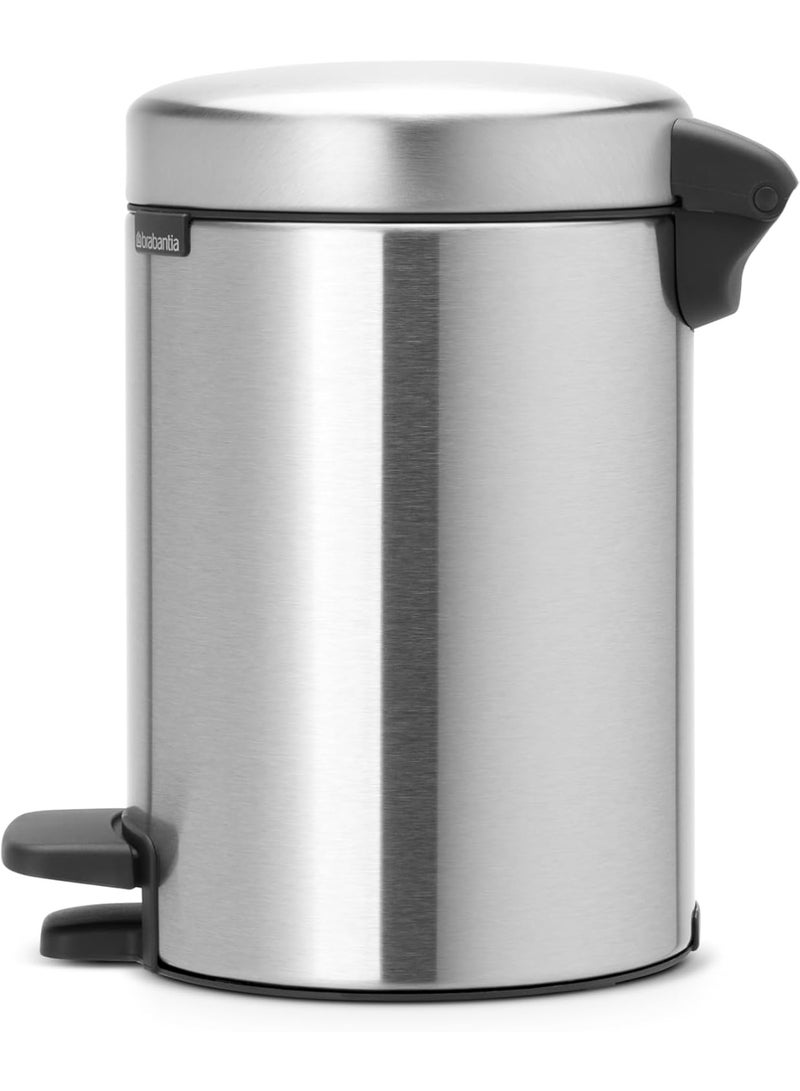 Brabantia 113222 NewIcon Pedal Bin with Plastic Inner Bucket, 3 Litre, Matt Steel - Image 3